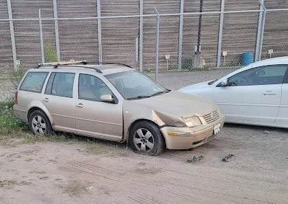 A vehicle in a Toronto towing lot