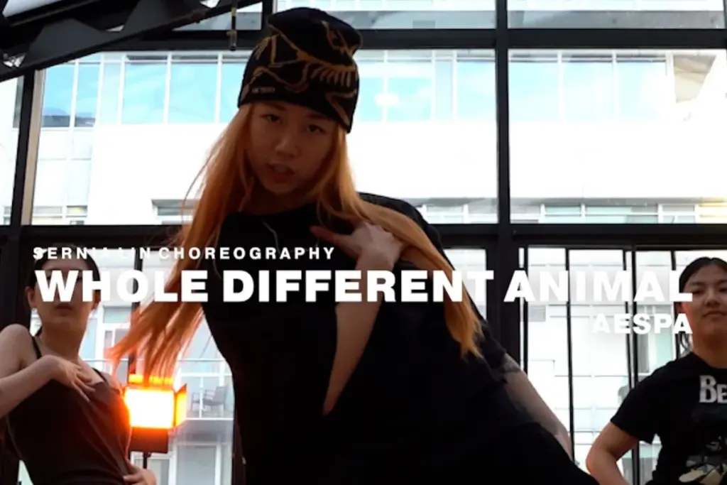 Women dancing together in a K-pop class at The Underground Dance Centre in Toronto