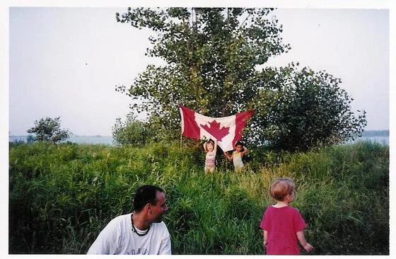 People celebrating a summer day at Cherry Beach