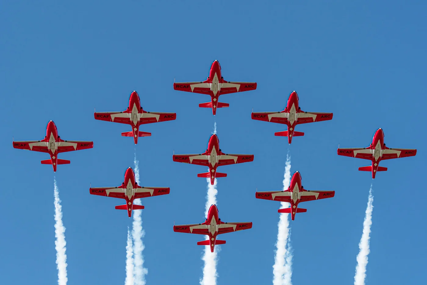 Snowbirds flying at the CNE Air Show