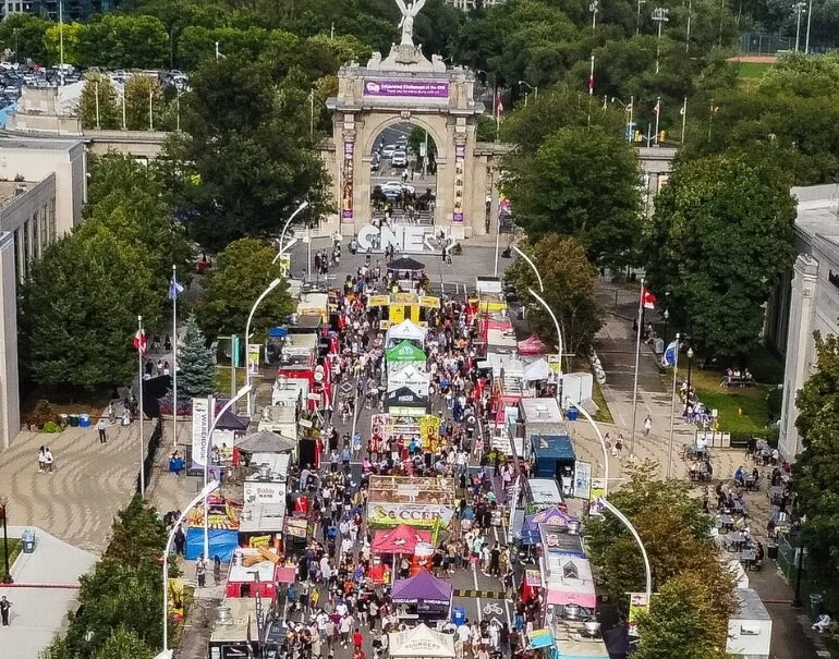 CNE food trucks near the Princes Gates