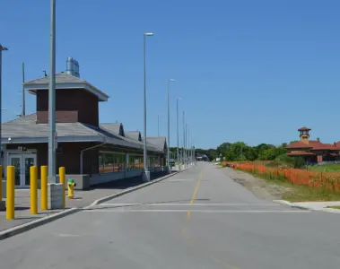 Allandale Waterfront GO Station beside Barrie