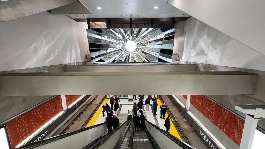 The new Line 5 platform at Eglinton Station