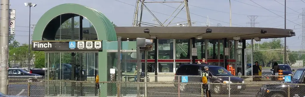 The street entrance to Finch Station