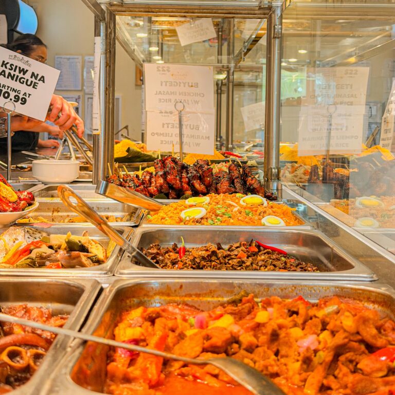 The hot buffet at Kabalen Filipino Restaurant on Bathurst Street