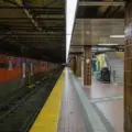 A subway platform at Kennedy Station