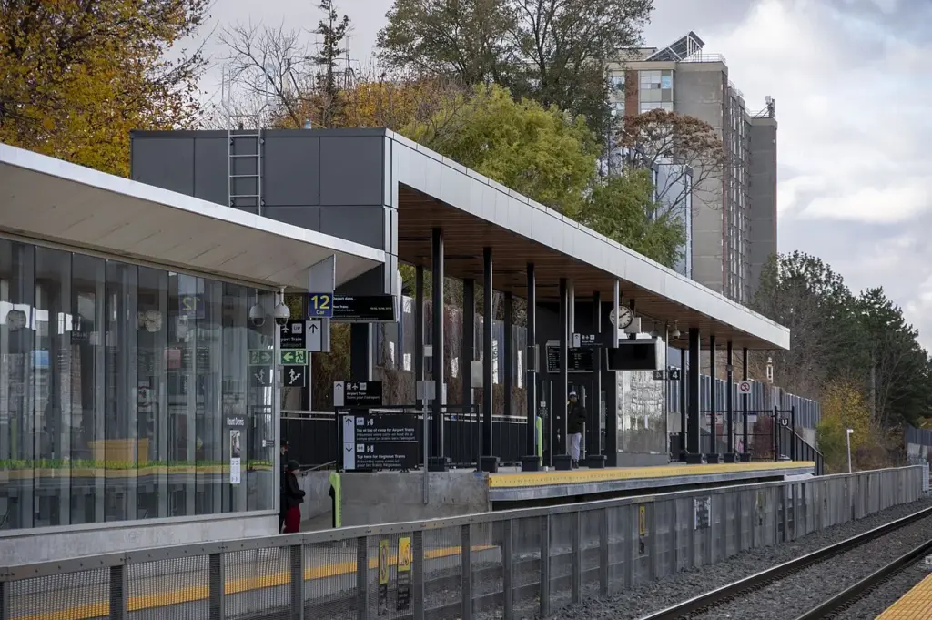 The UP Express platform at Mount Dennis Station