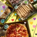 A Papa Johns pizza order with sides