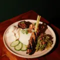 A plated Indonesian dish at Sambal on the Danforth