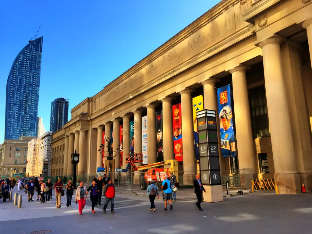 Union Station on Front Street in downtown Toronto