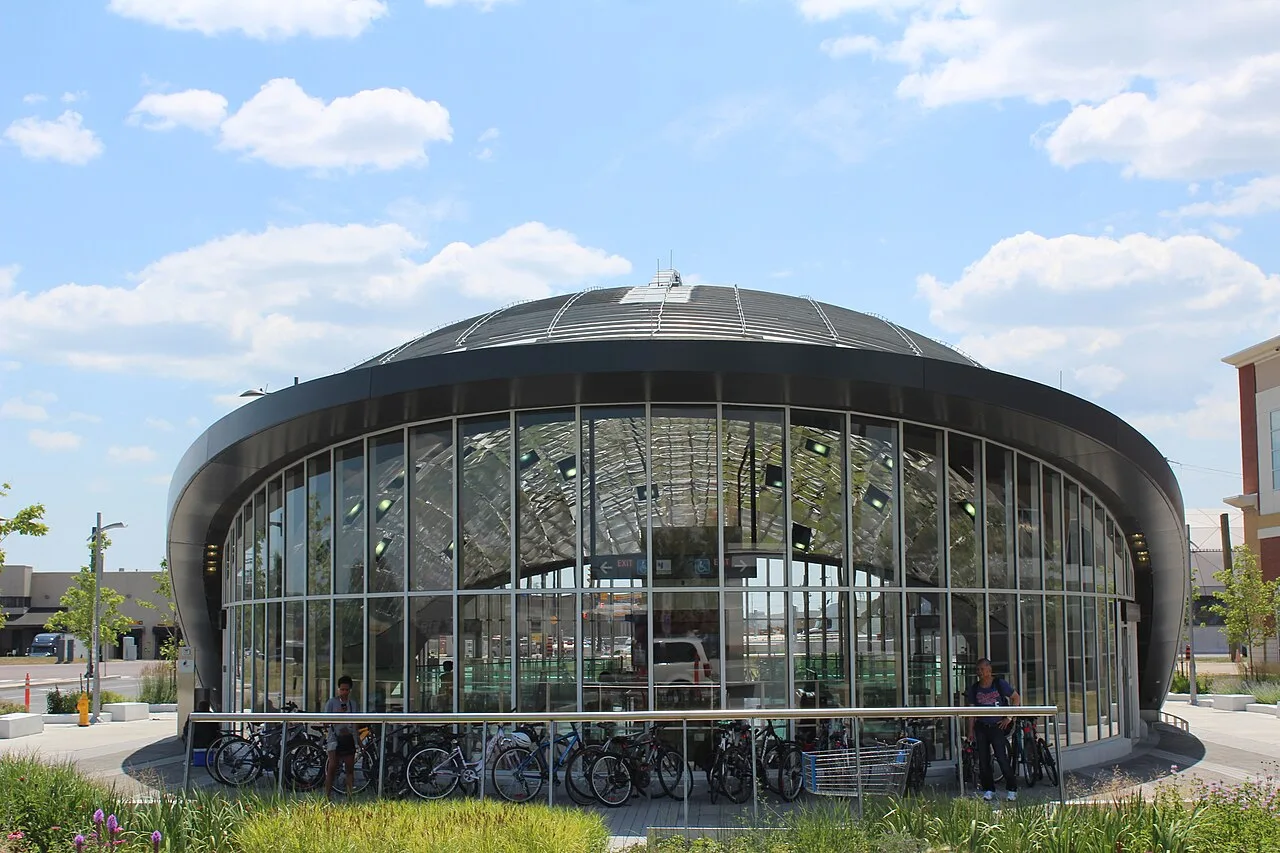 The entrance to Vaughan Metropolitan Centre Station