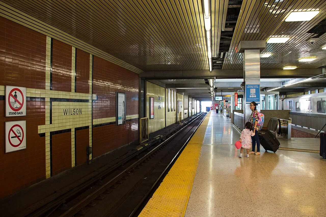 A subway platform at Wilson Station