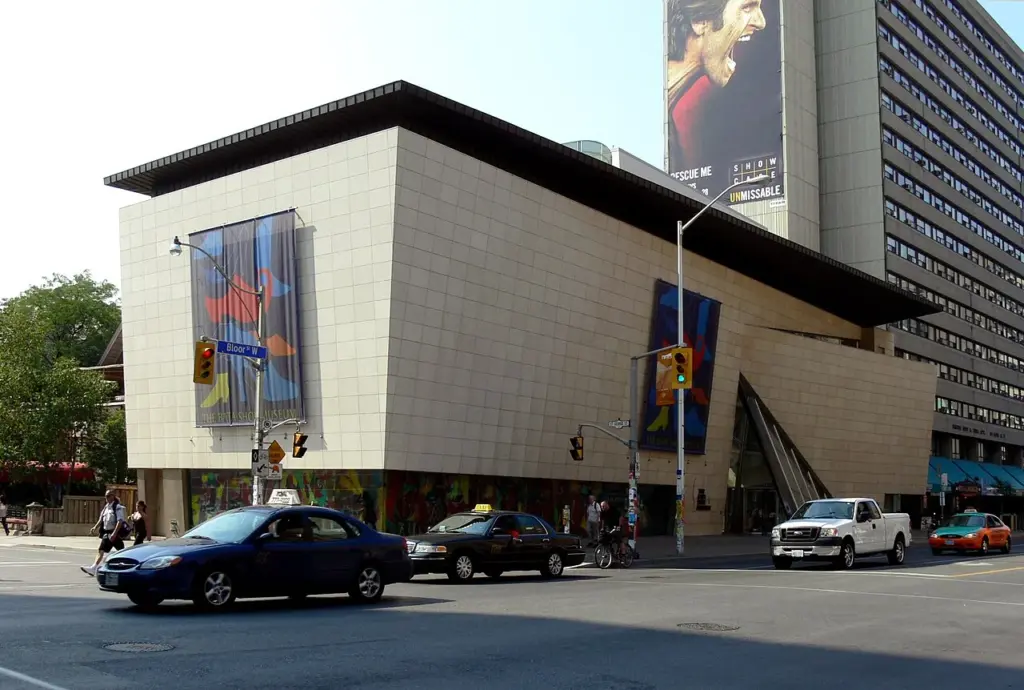 The exterior of the Bata Shoe Museum on Bloor Street West