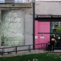 Ramped front entrance of Buddies in Bad Times Theatre on Alexander Street