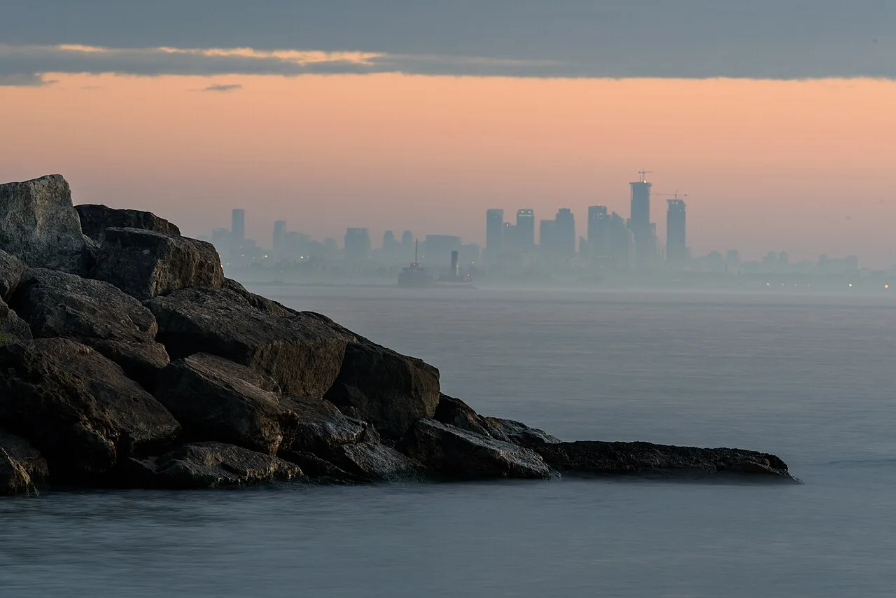 The Toronto skyline at sunrise