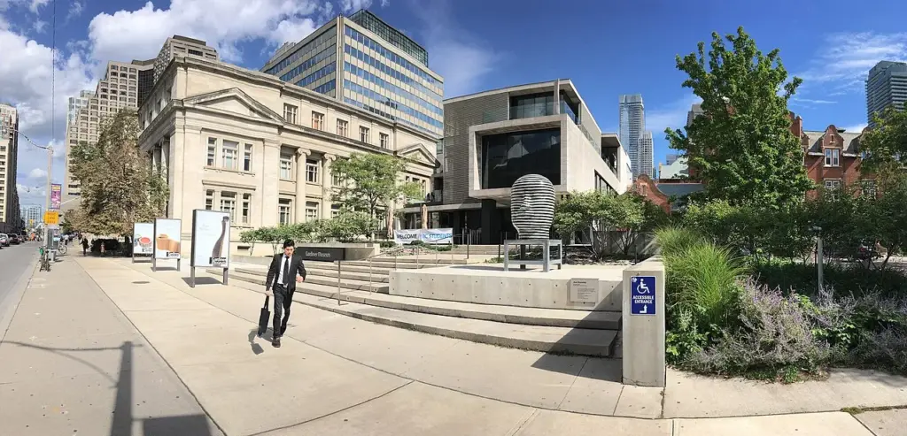 The Gardiner Museum entrance on Queens Park in Toronto