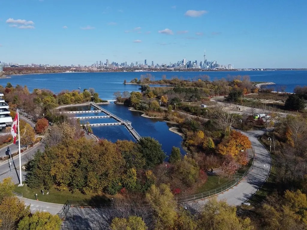 Humber Bay Park East beside Lake Ontario in Toronto