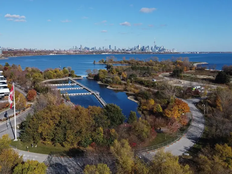 Humber Bay Park East beside Lake Ontario in Toronto