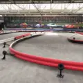 Indoor electric go-kart track at K1 Speed Toronto