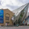 Royal Ontario Museum exterior on Bloor Street in autumn