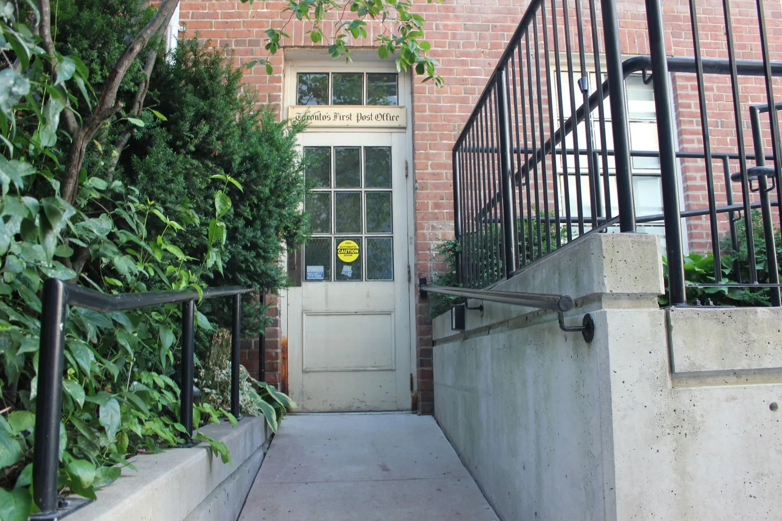 Ramp leading to the rear entrance of Toronto's First Post Office