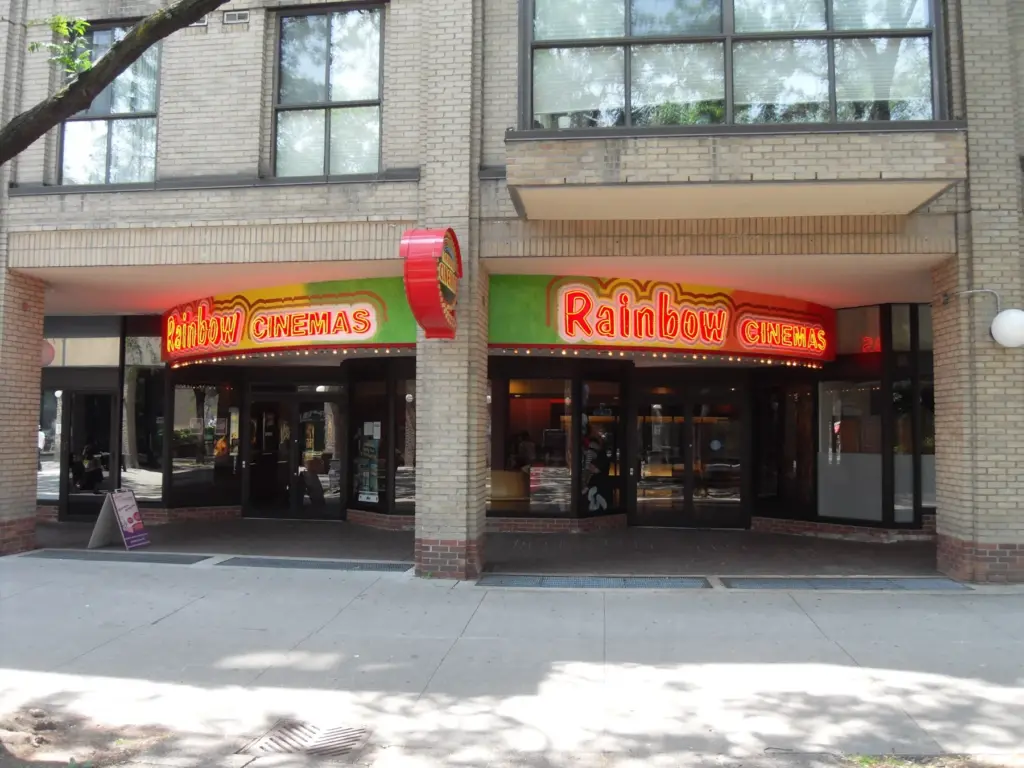 Street entrance of the former Rainbow Market Cinemas in Toronto