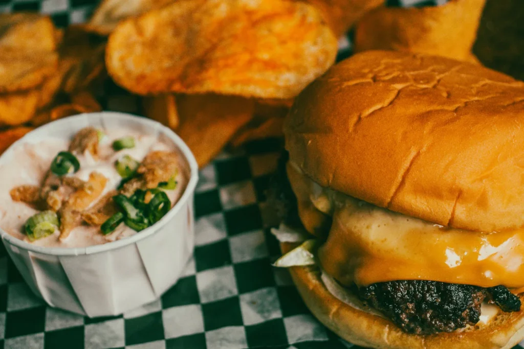 A burger, chips and a dip at Dublin Calling
