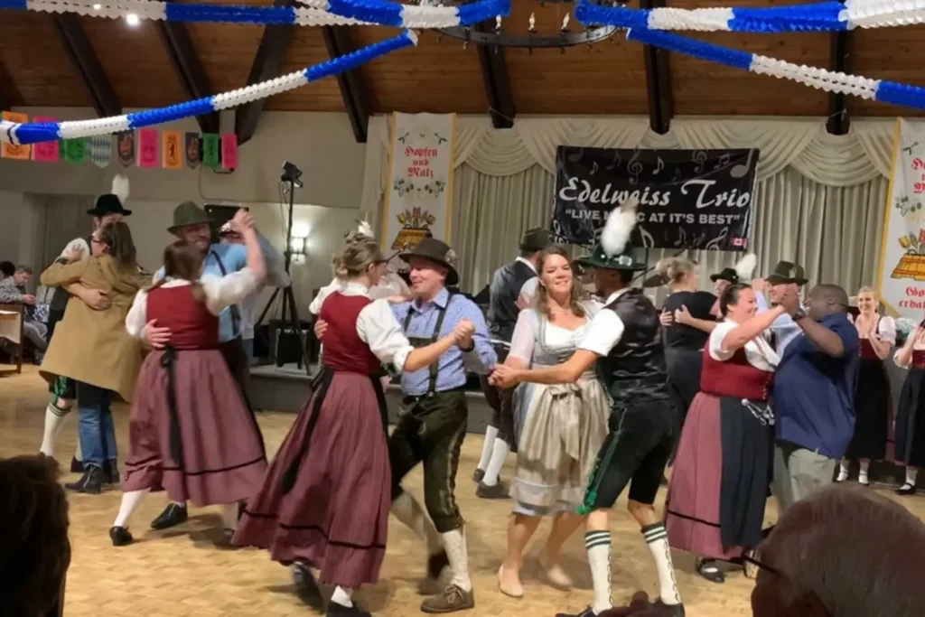 Couples dancing inside Concordia Club