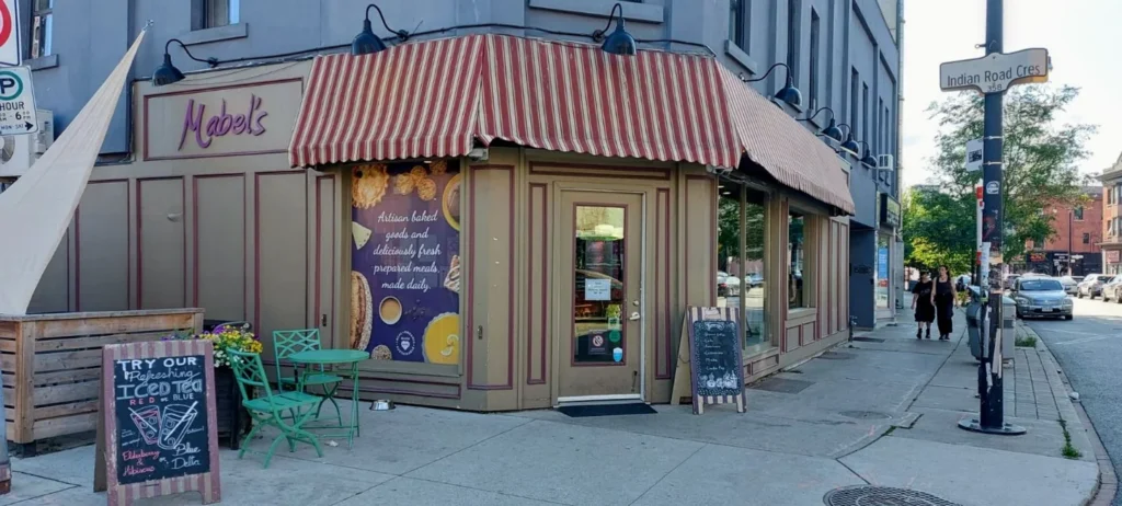 Mabel’s Bakery storefront at Dundas Street West
