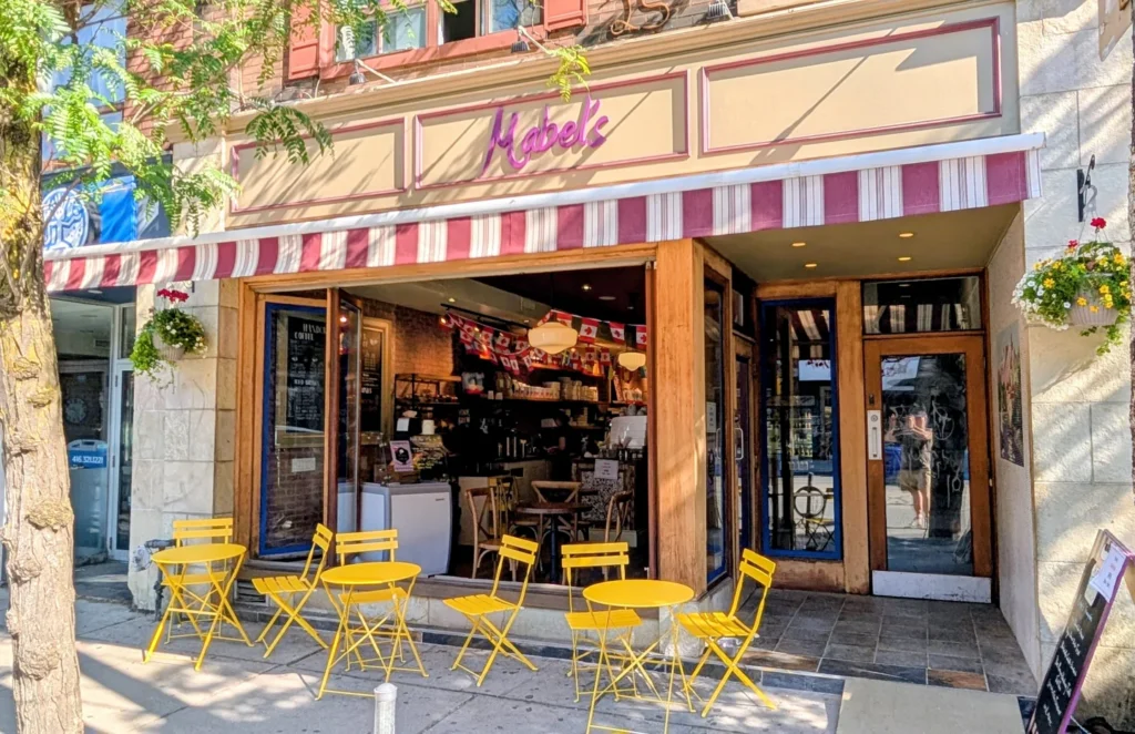 Mabel’s College Street shop with outdoor tables