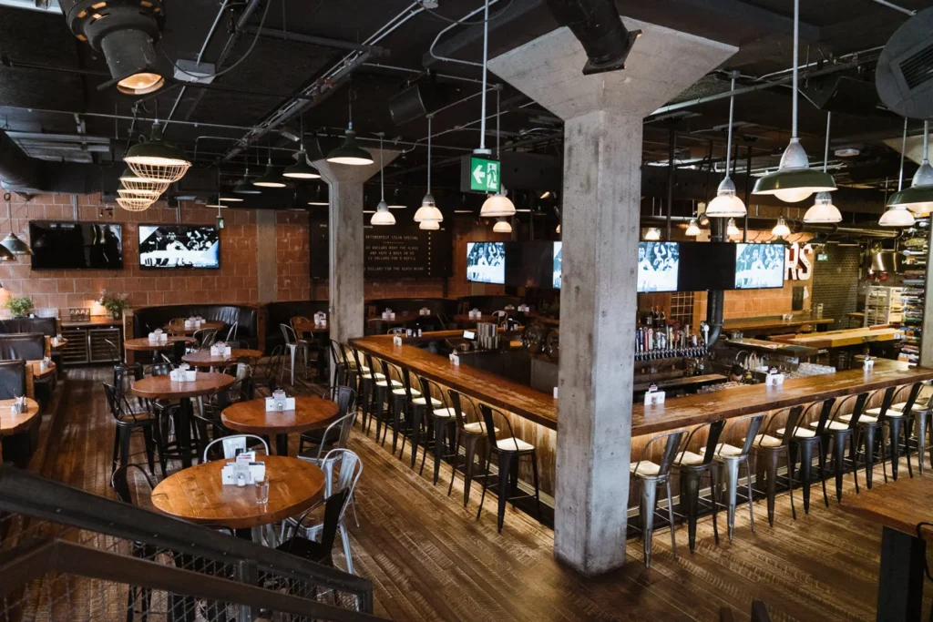 The bar and dining room at LOCAL Liberty Village