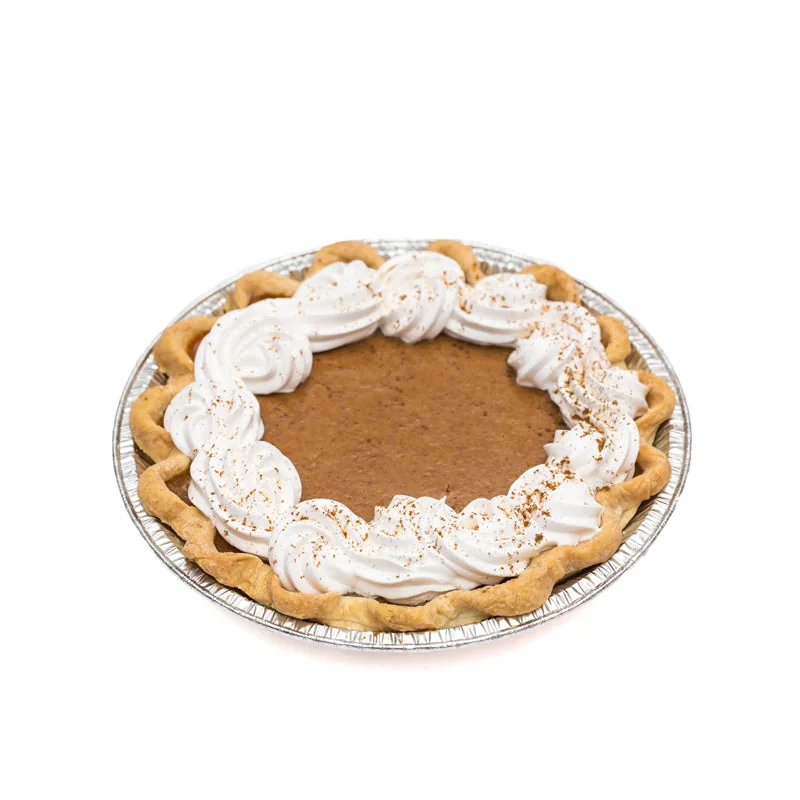 The Rolling Pin’s traditional pumpkin pie with whipped cream around the edge