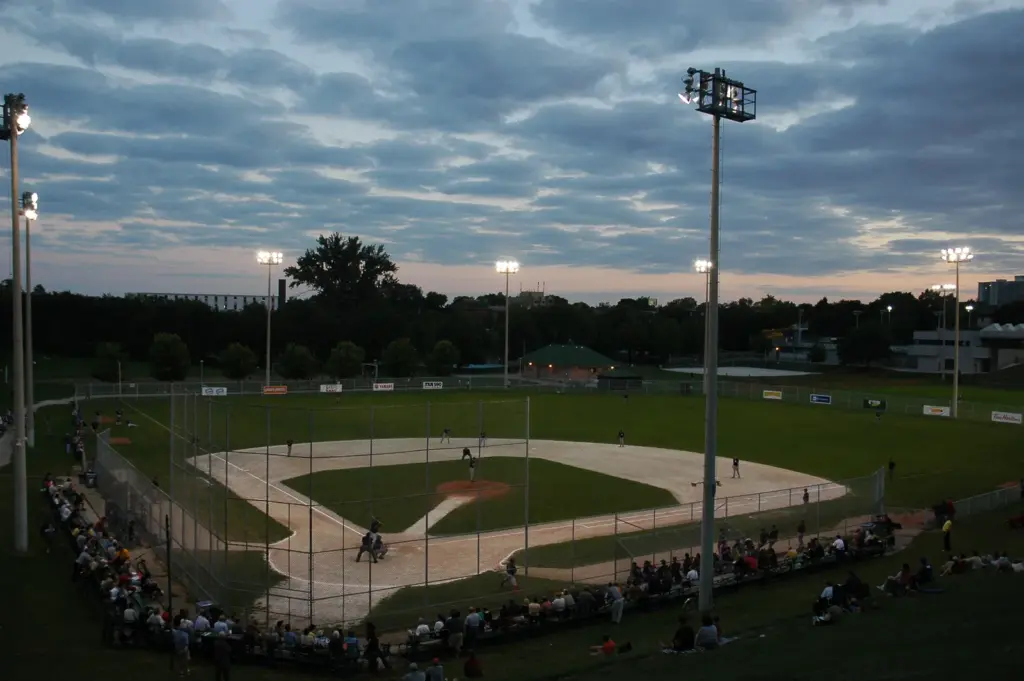 Baseball game under the lights at Christie Pits in Toronto