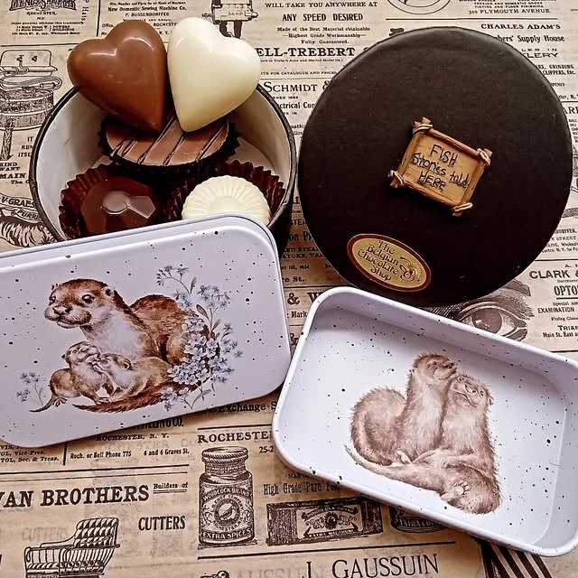 Small gift tins and assorted chocolates from the Belgian Chocolate Shop