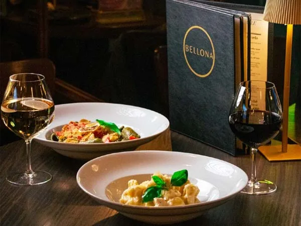 Two bowls of Italian pasta served at Bellona Kitchen in Toronto