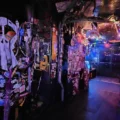 Found objects and colourful lights inside Bovine Sex Club