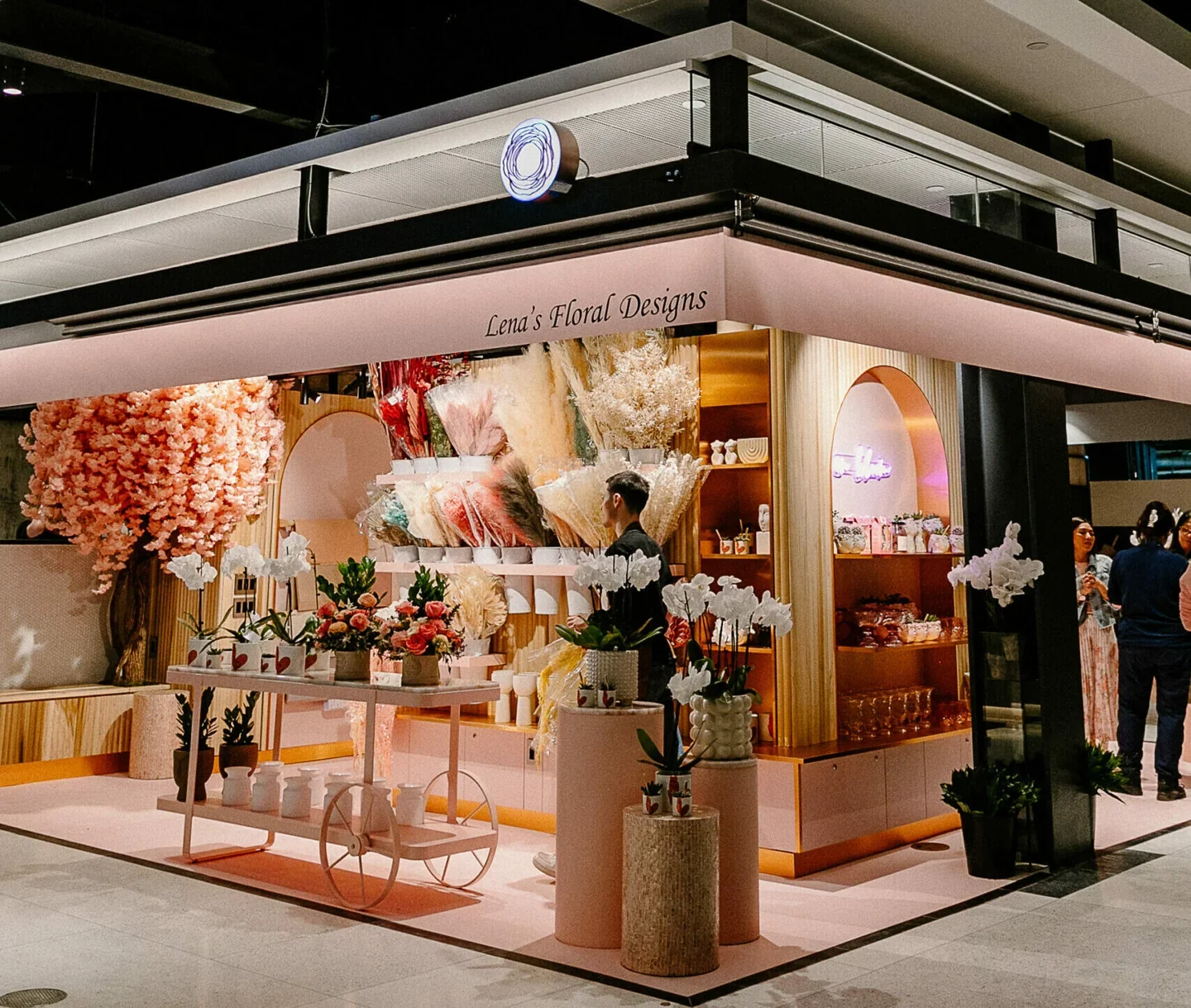 Lena’s Floral Designs stall inside Union Station