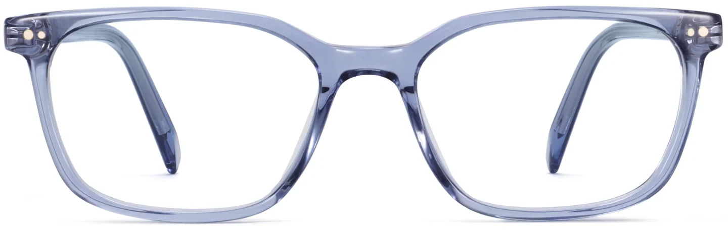 Warby Parker’s translucent purple Weathers frame