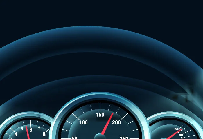 Vehicle dashboard dials in a photograph supplied by Shifters