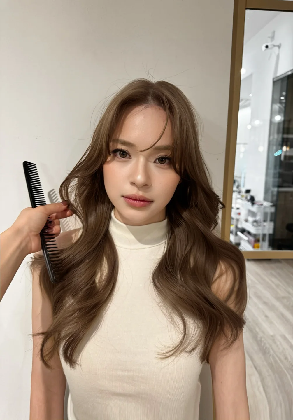 Long waves in a hairstyle shown by N15 Salon