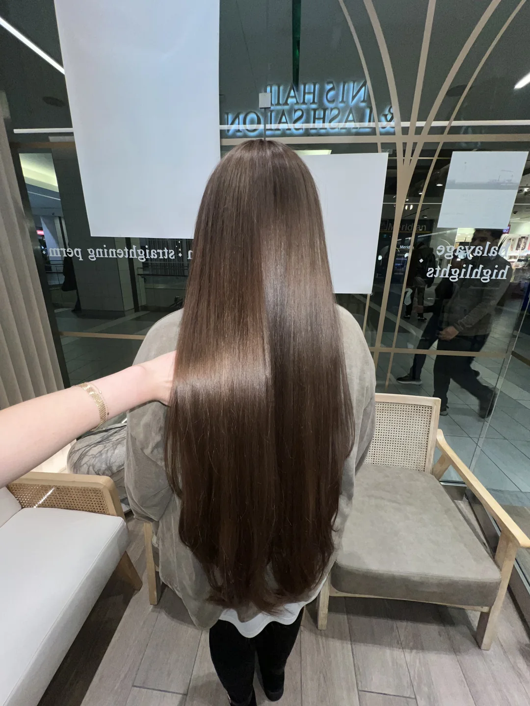 Smooth long hair shown in N15 Salon's portfolio