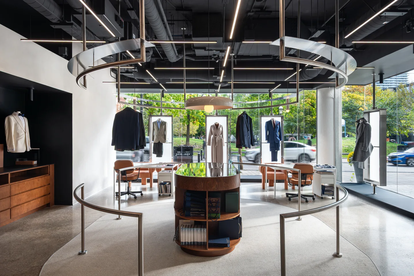A bright showroom interior supplied by Surmesur