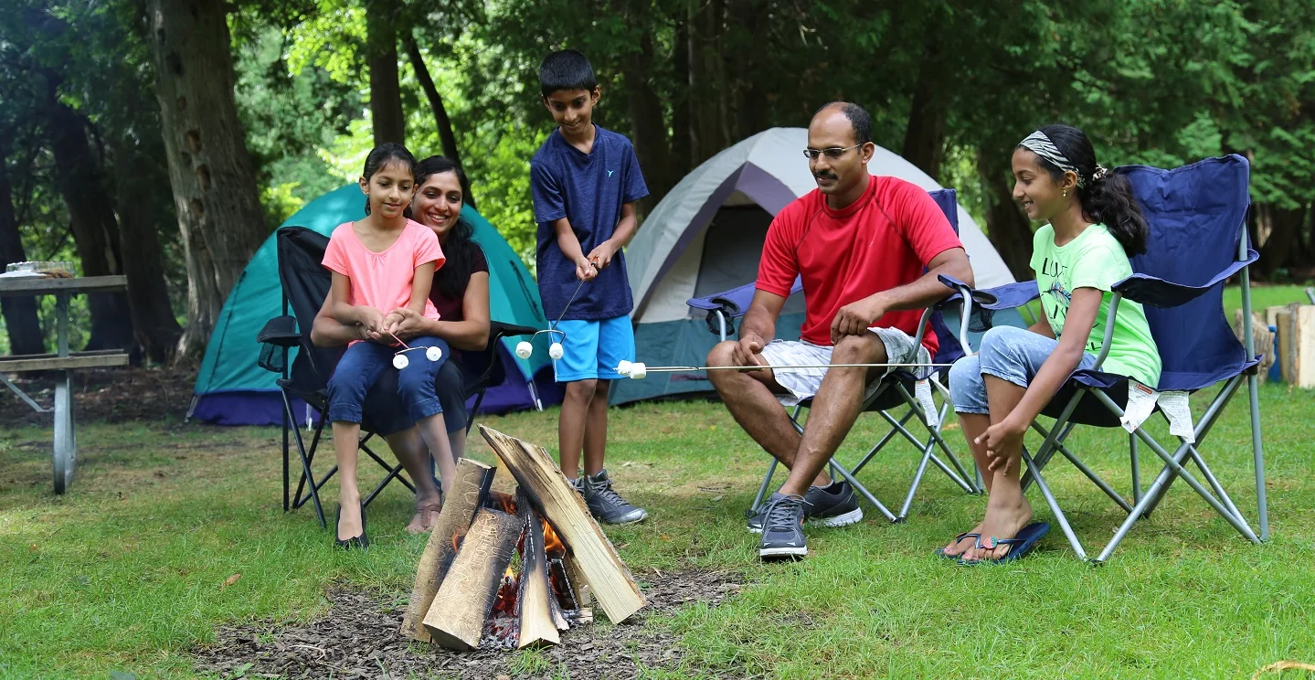 A wooded campsite at Albion Hills