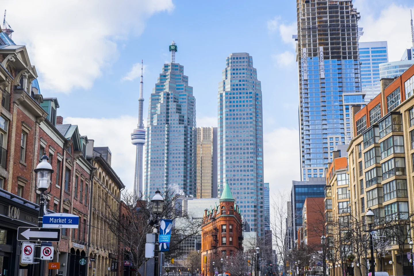 Old Town Toronto with the Gooderham building