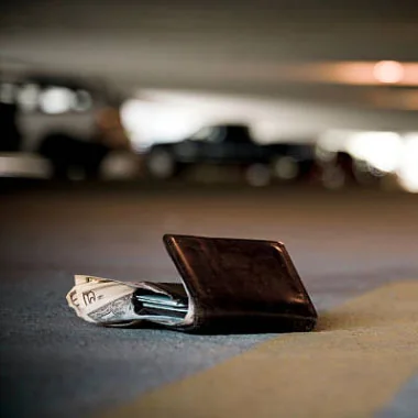 An open wallet on the ground in a photograph supplied by RBC
