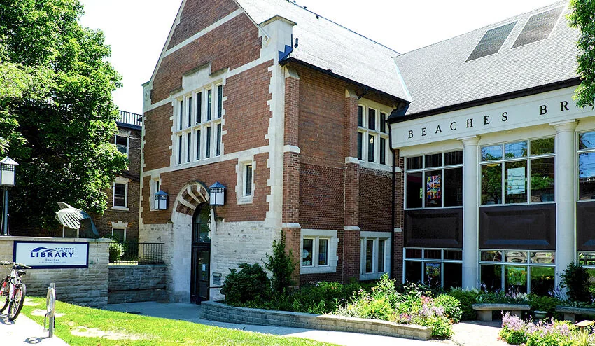 Exterior of Beaches library