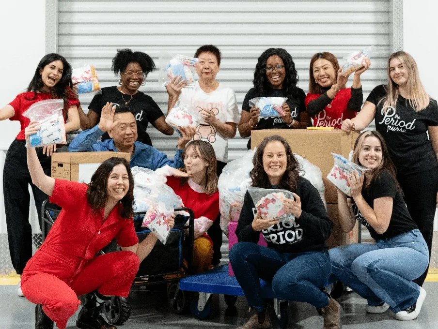 The Period Purse volunteers together