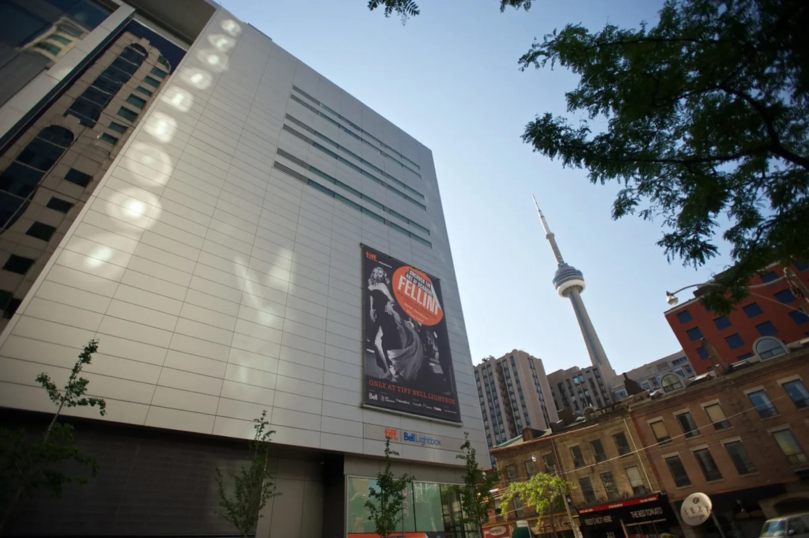 TIFF Lightbox exterior with the CN Tower behind it