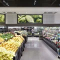 Produce displays inside a Toronto Metro supermarket