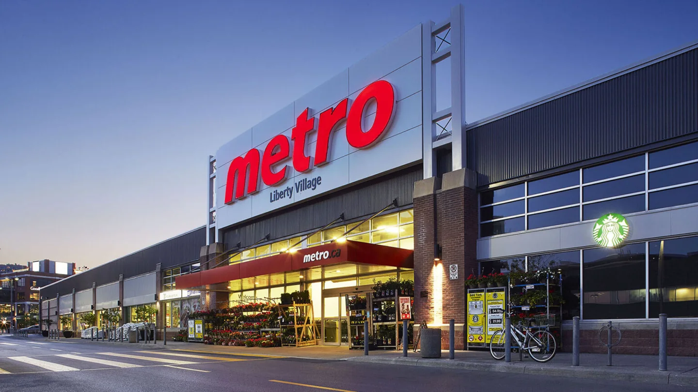 The exterior of a Metro supermarket in Toronto